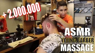 ASMR TURKISH BARBER MASSAGE | ASMR MASSAGE FROM YOUNG BARBER (asmr head massage, asmr scalp massage)