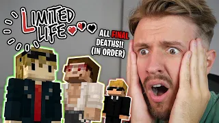 REACTING To Every FINAL DEATH In LIMITED LIFE SMP!! (Deaths In Order!!)
