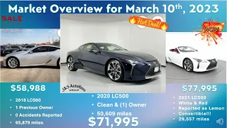 Lexus LC500 Market Review 3.10.2023