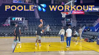 📺 Jordan Poole (+Juan Toscano-Anderson) workout/3s at Warriors pregame b4 Portland Trail Blazers