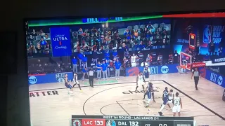 Luka Doncic hits step back 3 pointer vs Clippers game 4 2020 playoffs