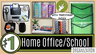 DOLLAR TREE ORGANIZATION HACKS | DIY ORGANIZATION IDEAS | HOME OFFICE  📝HOME/REMOTE SCHOOL 📝