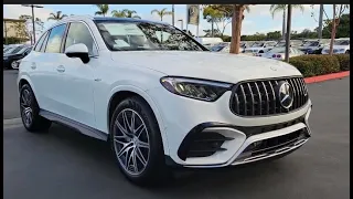 Mercedes-Benz AMG GLC43 SUV 2024 in Polar White with Black MB Tex/Microfiber with Red Stitching