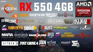 RX 550 4GB + Ryzen 5 2600 Test in 30 Games in 2022