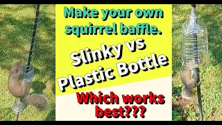 Make Your Own Squirrel Baffle. Slinky vs Plastic Bottle