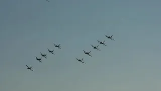 Frecce Tricolori rientro a Verona dopo l'esibizione a Tiene (17 ottobre 2021)