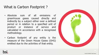 Carbon Footprint  The Path towards Net Zero Webinar recording.