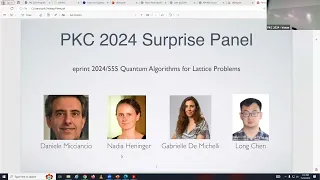 Panel: Quantum Algorithms for Lattice Problems (PKC 2024)