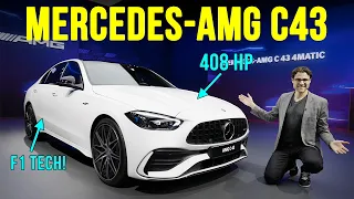 all-new Mercedes-AMG C43 REVIEW 408 hp sedan + estate still a real C-Class AMG? (2023 W206)