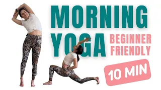 10 MIN MORNING YOGA for BEGINNERS - Whole Body Wake Up with Leigha Butler