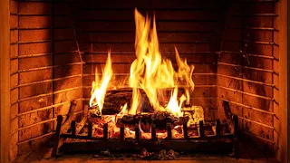 Superb fireplace and harp, piano, relaxing, zen, soft music