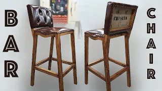 Wood bar stool chair | DIY furniture making