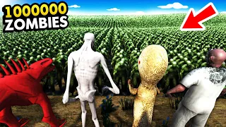 MOST POWERFUL SCPs VS 1,000,000 ZOMBIES (Ultimate Epic Battle Simulator / UEBS Funny Gameplay)