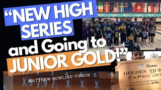 Youth Bowler Matthew is Going to JUNIOR GOLD Plus a NEW HIGH SERIES! #youthbowling #juniorgold