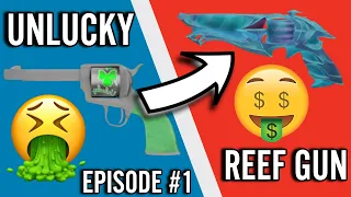 Trading Unlucky To Reef Gun In Murderers VS Sheriff Duels!! (Episode 1)