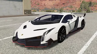 BeamNG.drive - Lamborghini Veneno 2013 - Car Show Test Drive Crash . 4K 60fps.