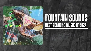 RELAXING Water Fountain Sounds on Wooden Trunk | Sleep, Healing, Stress Relief | White Noise, 1 Hour