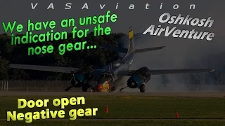 [REAL ATC] A-26 Invader WITHOUT NOSE GEAR at Oshkosh!