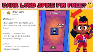Dark lord spike pin free 🤔, Meg is available 😍, new update & more - Brawl News