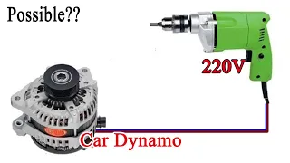 Real or Fake? I turn car dynamo into 220v 7000w electric generator #Real Or Fake