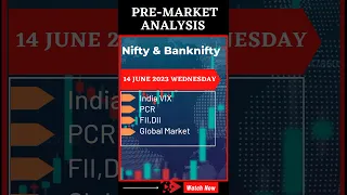 Pre Market report and analysis for 14 Jun 2023 | Nifty & BankNifty Wednesday Market Prediction