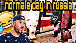 REACTION to normal day in russian   FUNNY