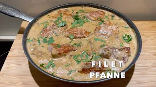 Filet Pfanne (Schweine Filet in Champignonrahm)