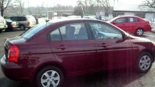 2010 Hyundai Accent GLS, 4 door sedan, 1.6 liter 4 Cyl, LOADED, Dark Red!!!