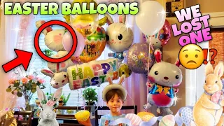 Inflating New EASTER Balloons With Helium WE LOST ONE! 😭🐰