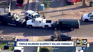 Triple murder suspect in Phoenix shot himself