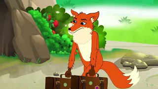 Le Renard et la Cigogne | Comptine | Fable de La Fontaine |  dessin animé  avec @lesptitszamis