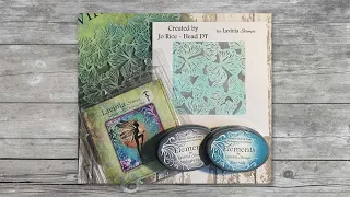 A Gel Press and Stencil Design by Jo Rice - A Lavinia Stamps Tutorial