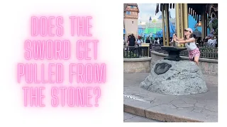 How easy is it to pull the sword out of the stone in Magic Kingdom?