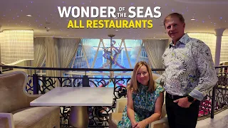 All Restaurants at Wonder of the Seas Cruise Ship | 8 days on The Worlds Largest Cruise Ship