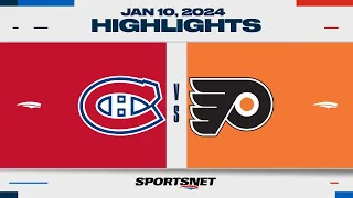 NHL Highlights | Canadiens vs. Flyers - January 10, 2024