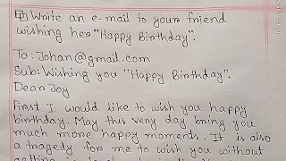 Write an email to your friend wishing 'Happy Birthday '