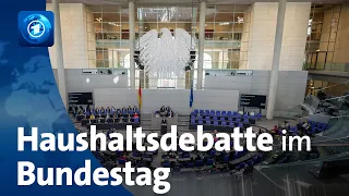 Haushaltsdebatte im Bundestag