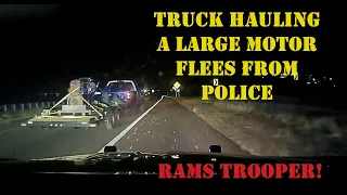 Fleeing felon in truck hauling a motor takes on the Arkansas State Police #police #pursuit