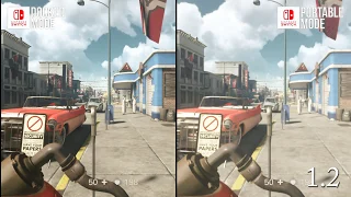 Wolfenstein 2 Switch Portable Mode Version 1.2 Comparison