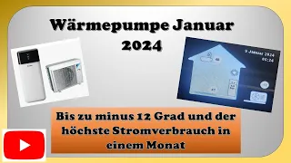 Verbrauch Wärmepumpe Januar 2024