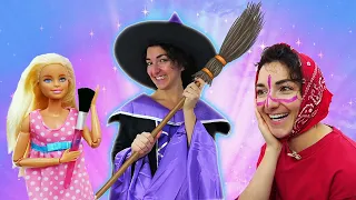 La Befana cerca il suo stile da strega moderna! Video per bambini con Barbie - gioco di bimba