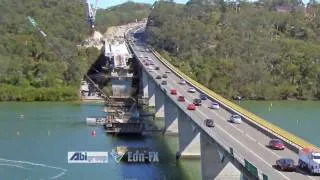 Time-lapse construction of Alfords Point Bridge Duplication by Eon-FX