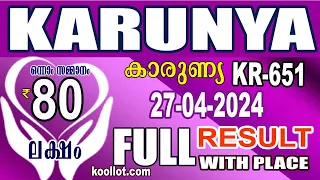 KERALA LOTTERY RESULT|FULL RESULT|karunya bhagyakuri kr651|Kerala Lottery Result Today|todaylive