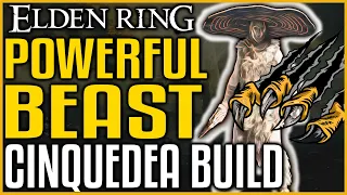 Elden Ring BEAST BUILD MASSIVE DAMAGE WITH BESTIAL INCANTATIONS | Cinquedea Build