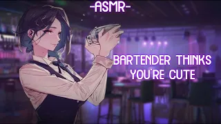 [ASMR] [ROLEPLAY] ♡bartender thinks you're cute♡ (binaural/F4A)