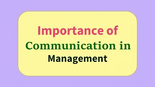 Importance of Communication in Management