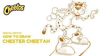 How to Draw Chester Cheetah / Mascot Frito-Lay's Cheetos - Digital Art