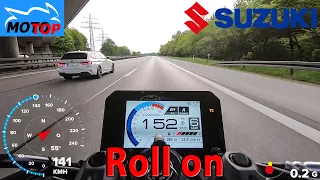 Suzuki GSX-8S (2023) - ROLL ON 3rd, 4th, 5th, 6th gear - GPS