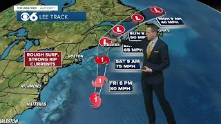 Updated Hurricane Lee storm track; tropical storm warnings in effect