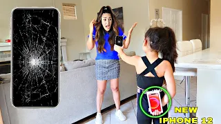 Breaking Mom's iPhone & Surprising Her With iPhone 12 *Gone Wrong* | Jancy Family